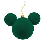 Esfera Navideña de Terciopelo, Mickey, Color Verde