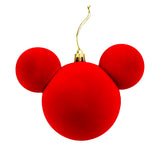 Esfera Navideña de Terciopelo, Mickey, Color Rojo