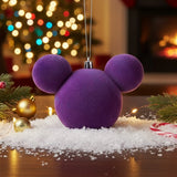 Esfera Navideña en Forma de Mickey, Color Morado