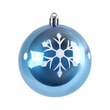 Esferas Navideñas, Diseño Copo de Nieve, Color Azul