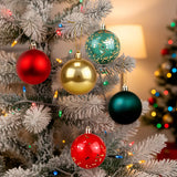 Mix de Esferas Navideñas Irrompibles, Colores, 5 pzas