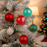 Mix de Esferas Navideñas Irrompibles, Color Rojo y Verde, 5 pzas