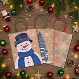 Bolsa de Regalo Navideña, Muñeco de Nieve, 3 pzas