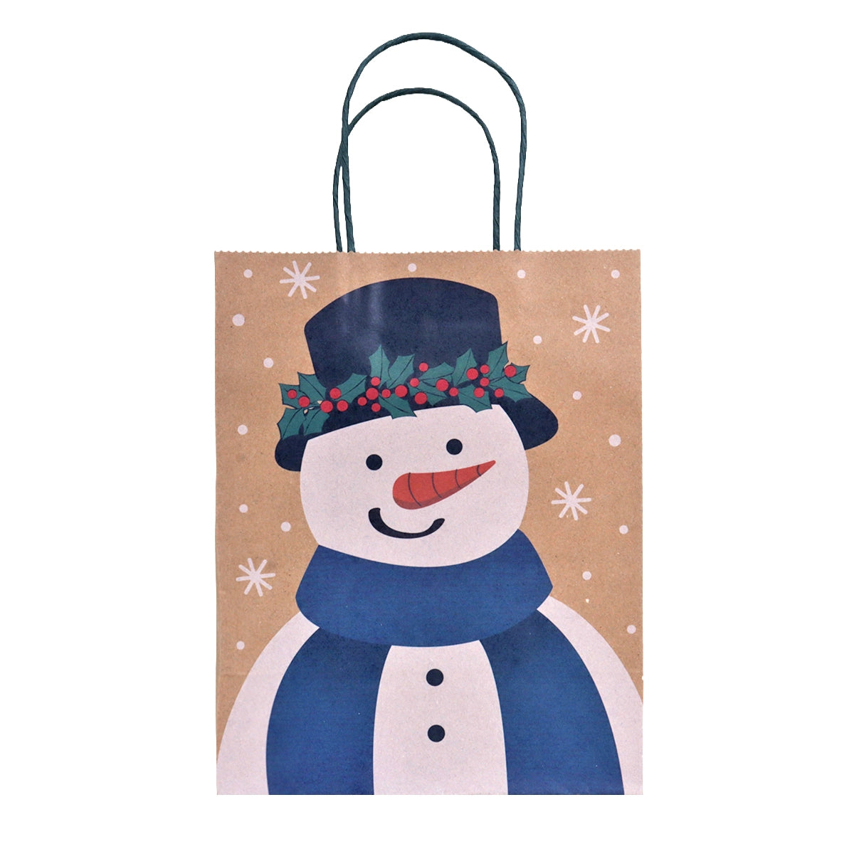 Bolsa de Regalo Navideña, Muñeco de Nieve, 3 pzas