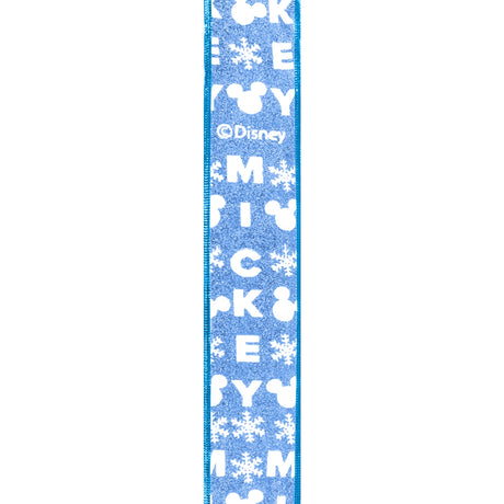 Listón Navideño, Mickey, Color Azul