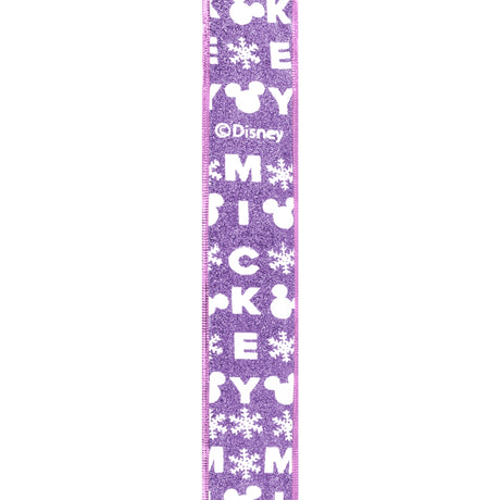 Listón Navideño, Mickey, Color Morado
