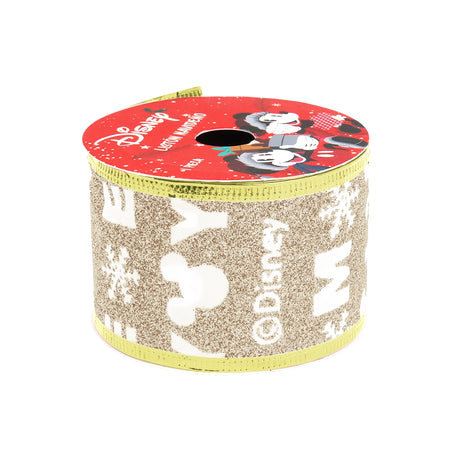 Listón Navideño, Mickey, Color Oro