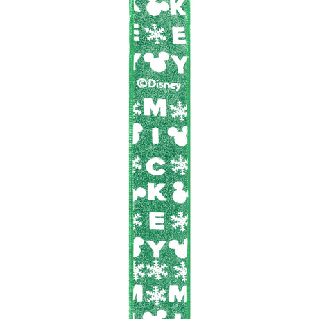 Listón Navideño, Mickey, Color Verde