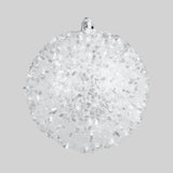 Esfera Navideña de Tinsel, Color Blanco, 2 pzas