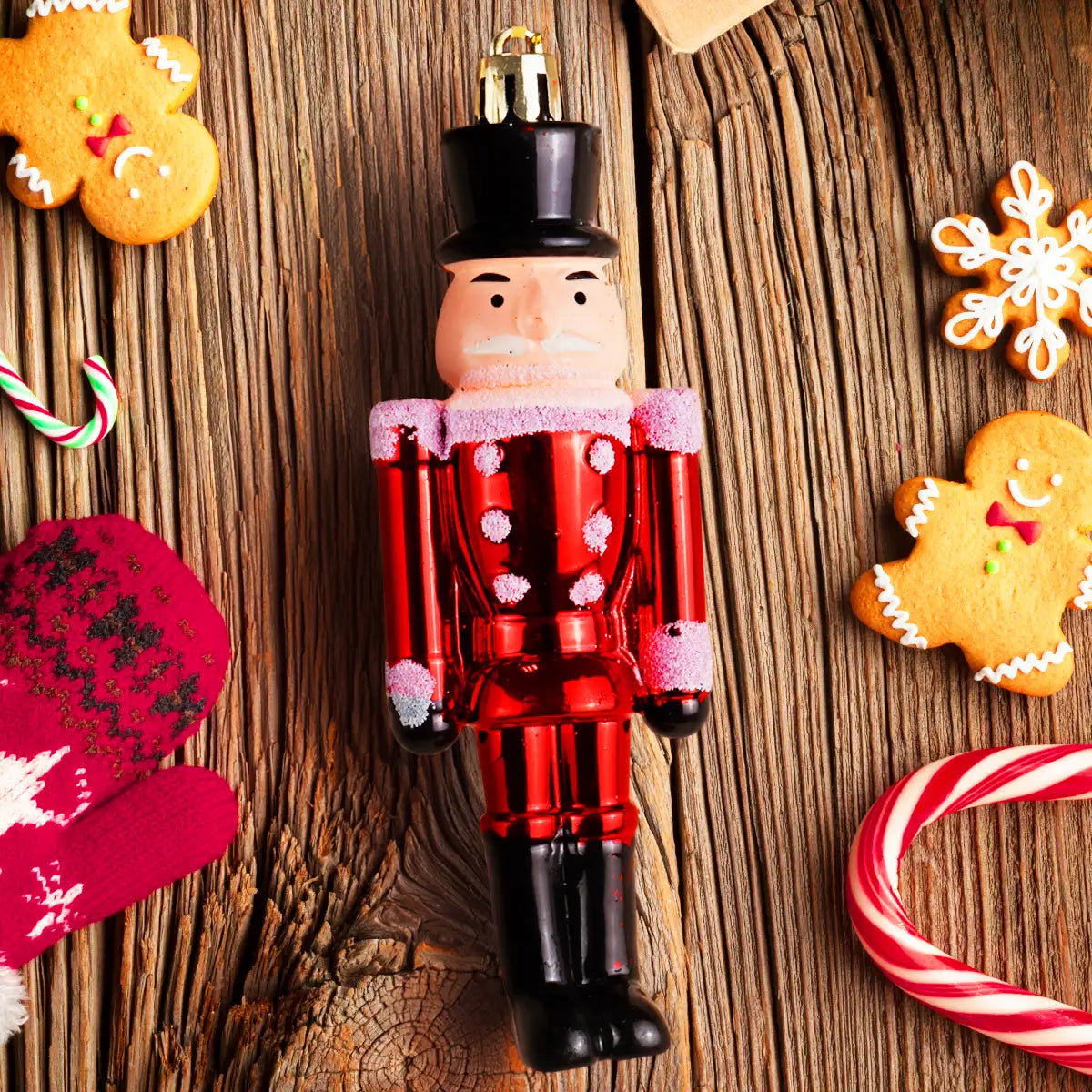 Cascanueces Navideño, Color Rojo