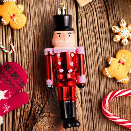 Cascanueces Navideño, Color Rojo