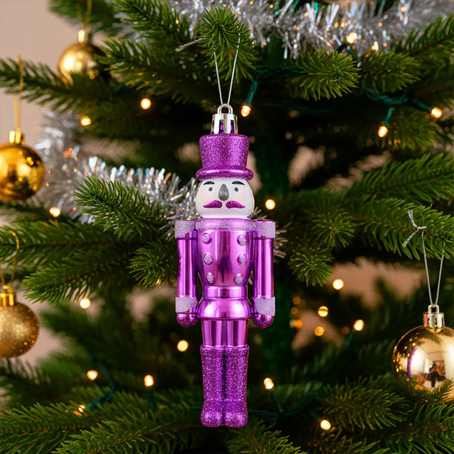 Cascanueces Navideño, Color Morado