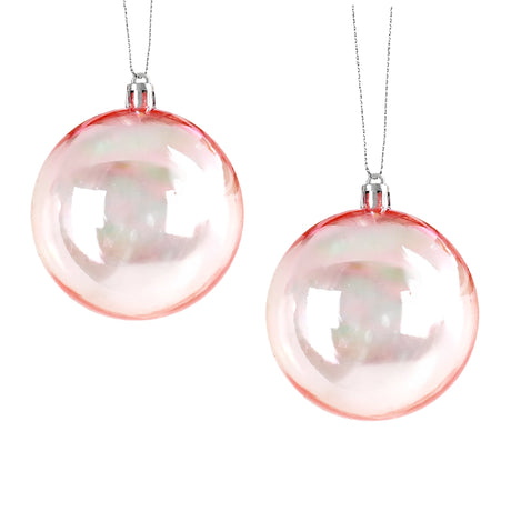 Esferas Navideñas, Iridiscente, 2 pzas