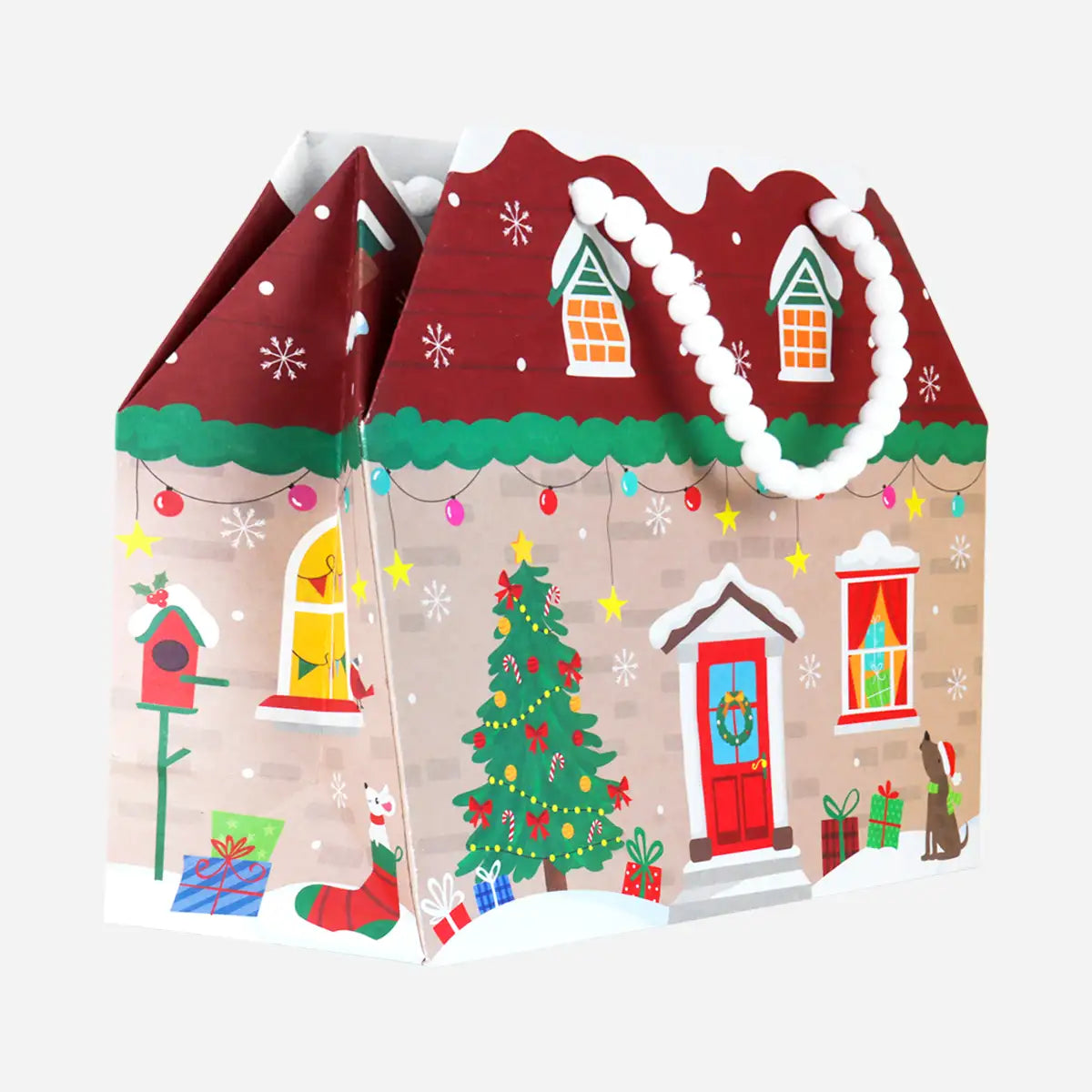 Bolsa de Regalo Navideña, Forma de Casa