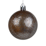Mix de Esferas Navideñas, Color Café. 5 pzas