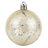 Mix de Esferas Navideñas, Color Plata. 5 pzas