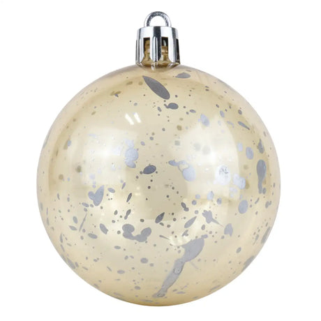 Mix de Esferas Navideñas, Color Plata. 5 pzas