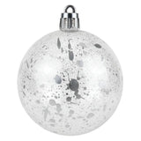 Mix de Esferas Navideñas, Color Plata. 5 pzas