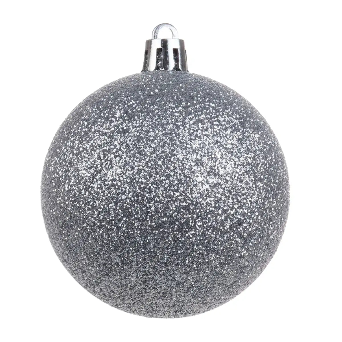 Mix de Esferas Navideñas, Color Plata. 5 pzas