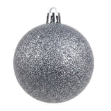 Mix de Esferas Navideñas, Color Plata. 5 pzas