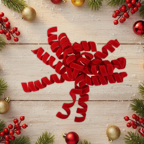 Ornamento Navideño, Moño, Color Rojo