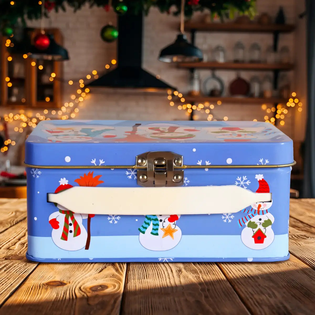 Lonchera Metálica para Niños, Navideña