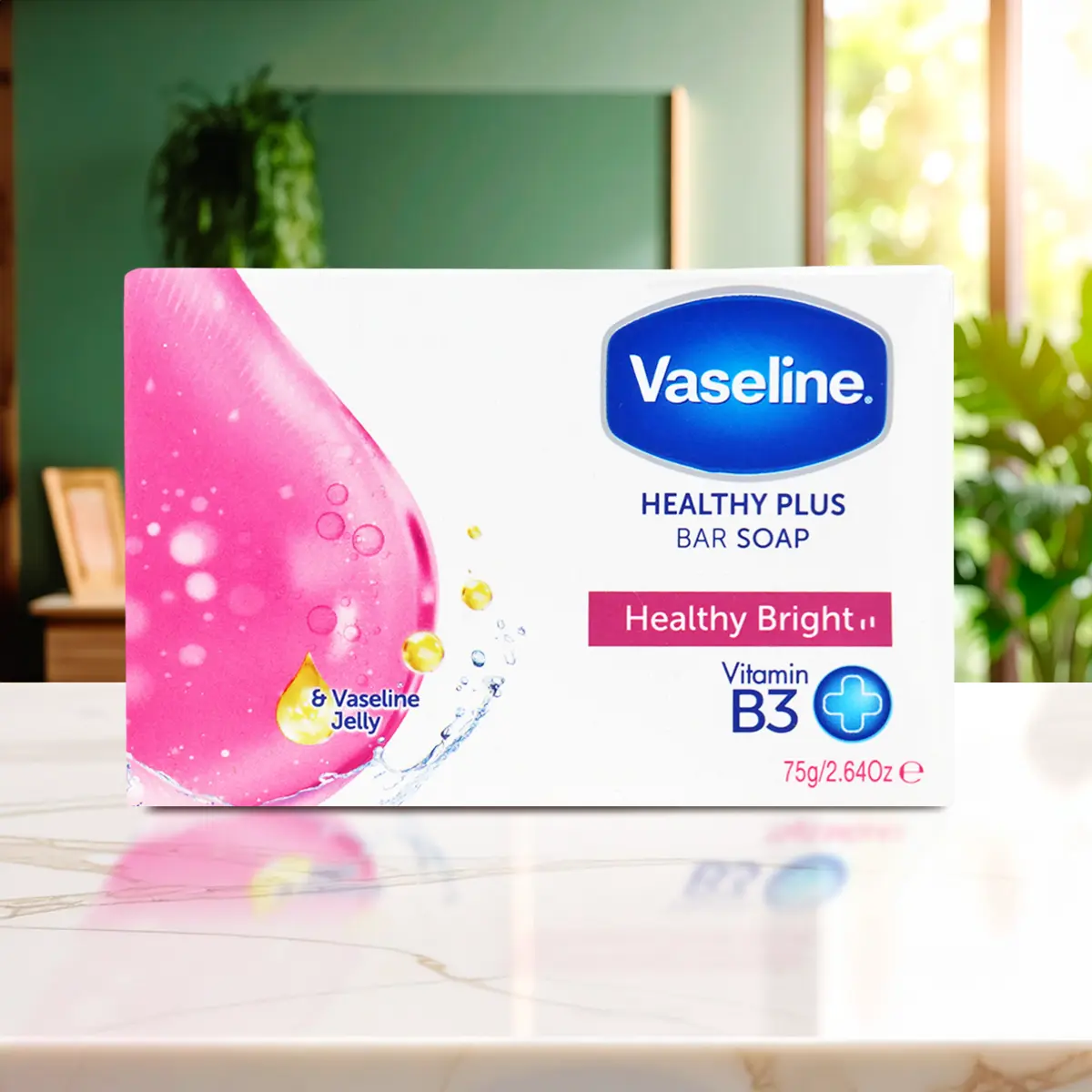 Jabón en Barra Vaseline Healthy Plus Healthy Bright, 75 g