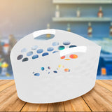 Canasta para Ropa, Plástico, Color Blanco