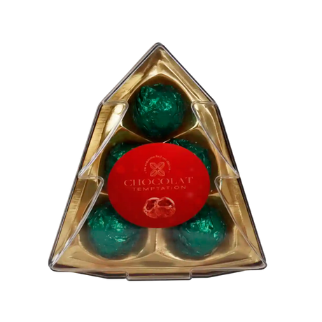 Chocolates, Caja en Forma de Pino, Color Verde, 55 gr