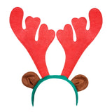 Diadema Navideña, Cuernos de Reno, Color Rojo