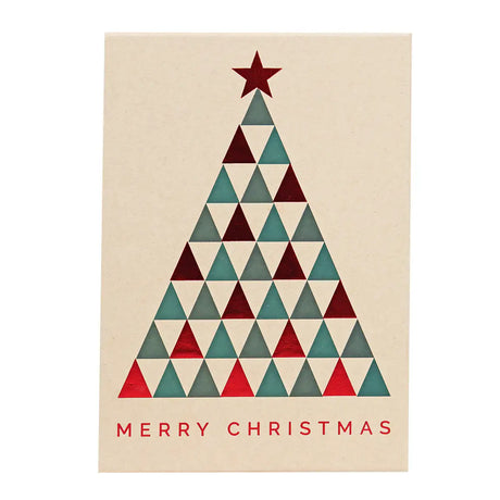 Caja de Regalo Navideña, Pino, Merry Christmas