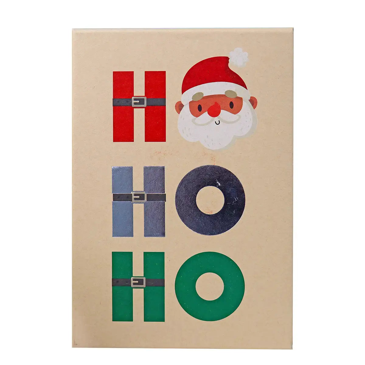 Caja de Regalo Navideña, HO HO HO, Santa