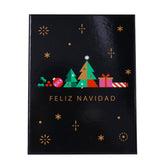 Caja de Regalo Navideña, Feliz Navidad, Pinos