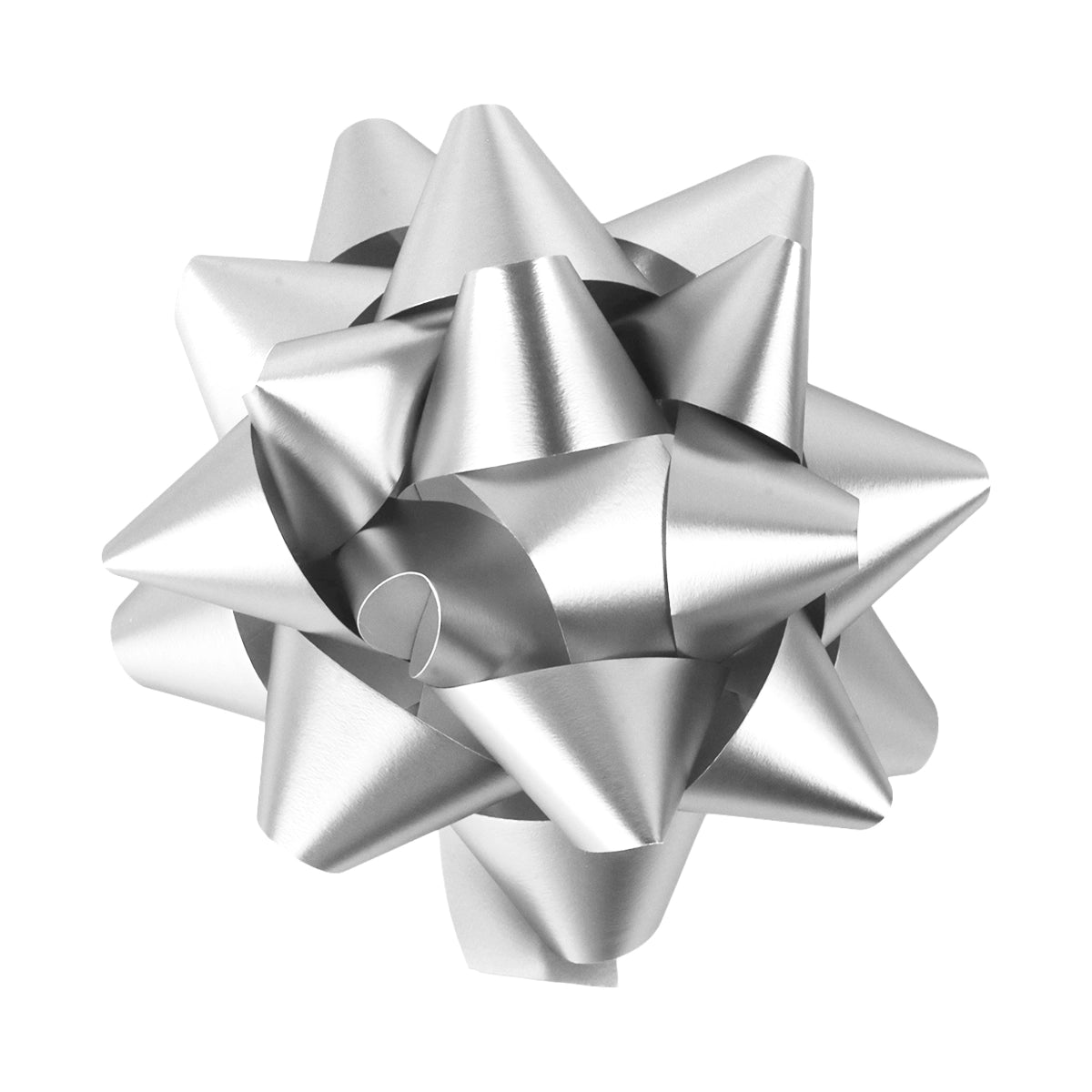 Moños de Regalo, Color Plata, 4 pzas