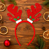 Diadema Navideña, Cuernos de Reno, Glitter