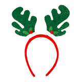 Diadema Navideña, Cuernos de Reno, Glitter, Color Verde