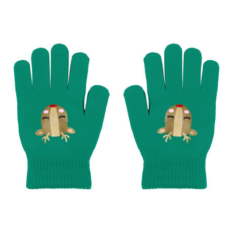 Guantes Navideños, Color Verde, Reno
