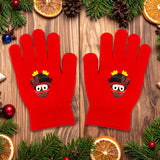 Guantes Navideños, Color Rojo, Pingüino