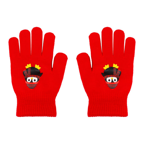 Guantes Navideños, Color Rojo, Pingüino