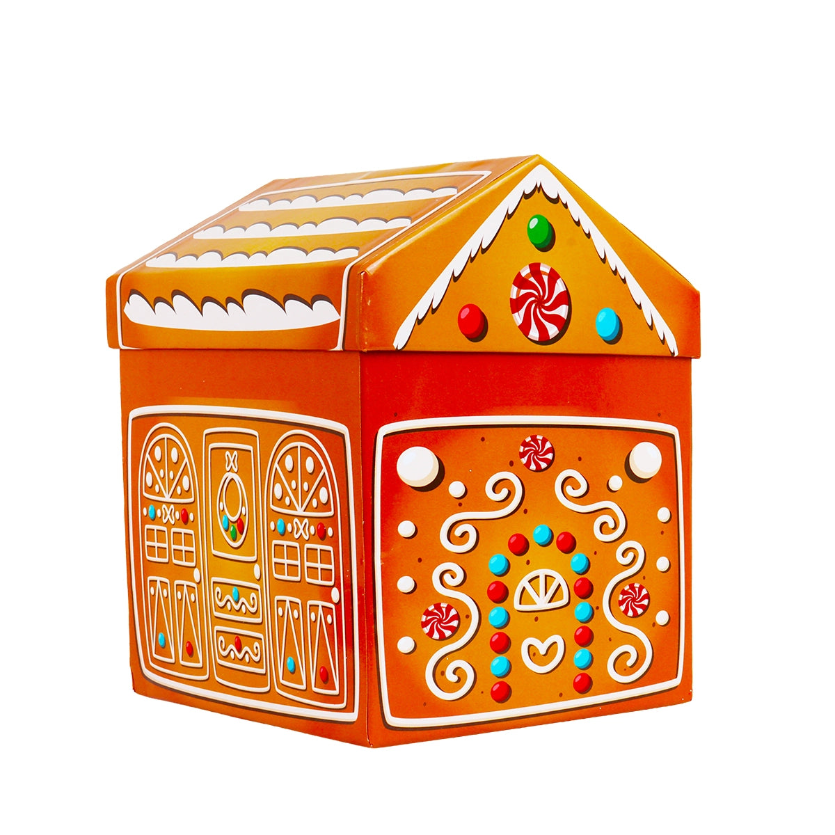 Caja Navideña en Forma de Casa de Jengibre