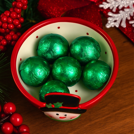 Chocolates, Esfera, Color Verde, 34 gr