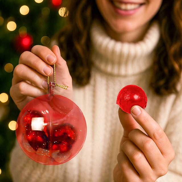 Chocolates, Esfera, Color Rojo, 34 gr