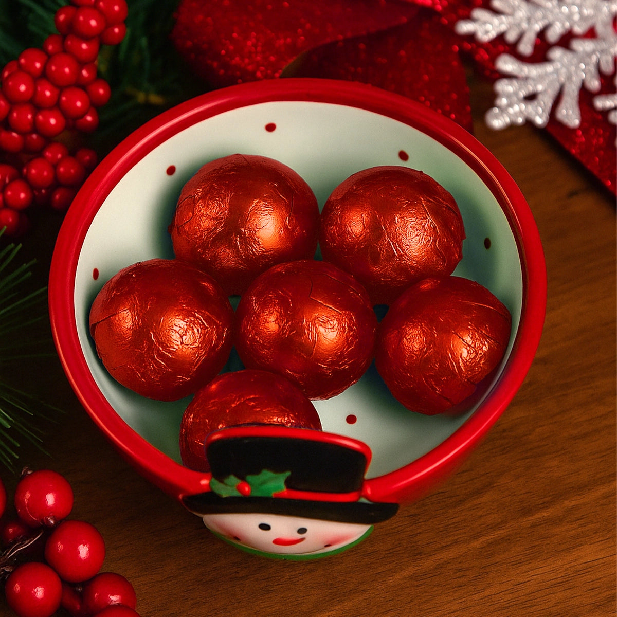 Chocolates, Esfera, Color Rojo, 34 gr