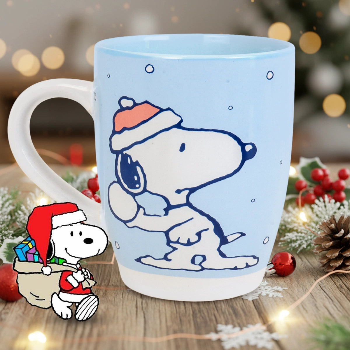 Taza, Diseño Snoopy en la Nieve