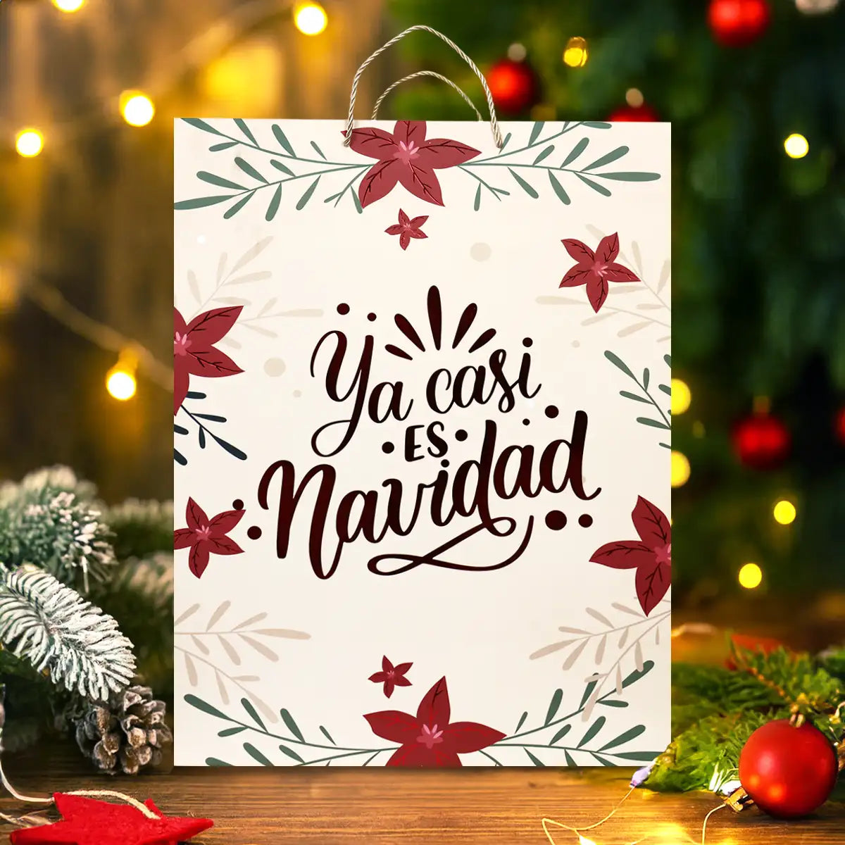 Bolsa de Regalo Navideña "Ya casi es Navidad"