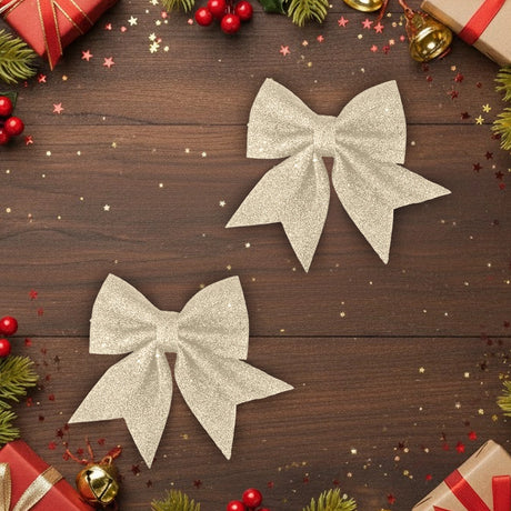 Set de 2 Moños, Glitter, Color Arena