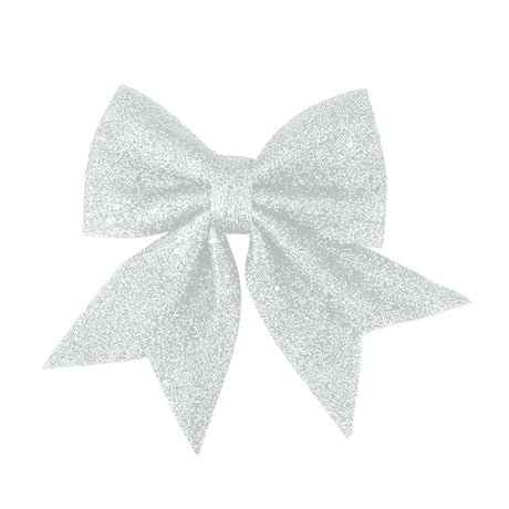 Set de 2 Moños, Glitter, Color Plata