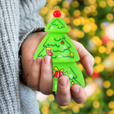 Squishy Navideño, Pino con Detalles Rojos