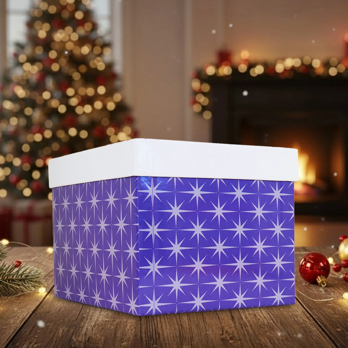 Caja de Regalo Navideña, Diseño Merry Christmas