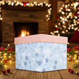 Caja de Regalo Navideña, Diseño Muñeco de Nieve